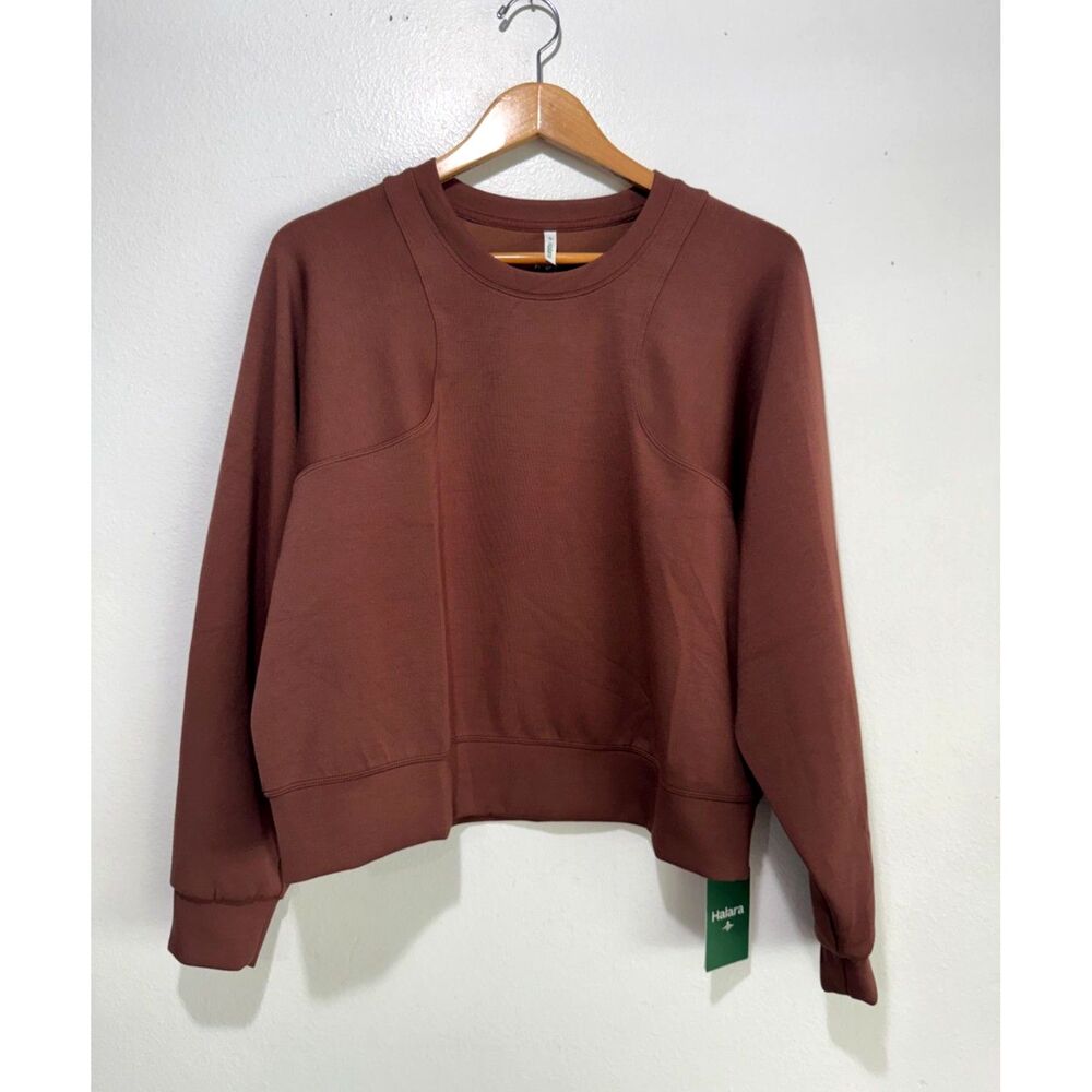 Halara sweatshirt athleisure outdoor workout sport brown soft women XL New